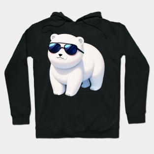 Kawaii Sunglass Cool Kid Polar Bear Hoodie